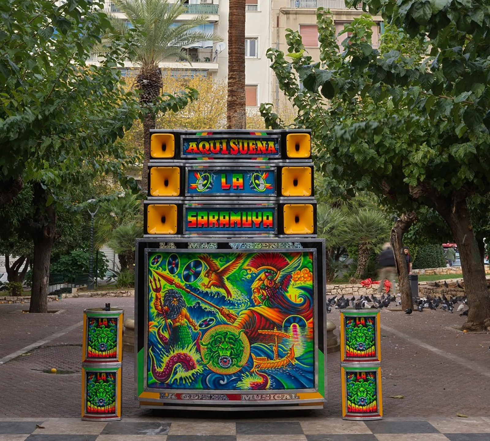 A photo of La Saramuya Soundsystem placed in the streets